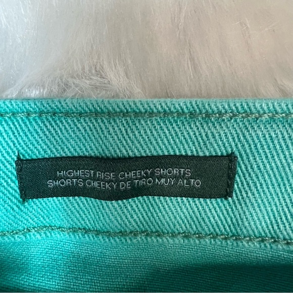 NWT Super-High Rise Cheeky Jean Shorts - Wild Fable™- Aqua Blue SIZE 0 - Picture 14 of 14